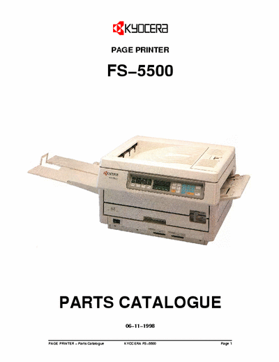 Kyocera FS−5500 FS−5500 Page Printer Parts Catalogue